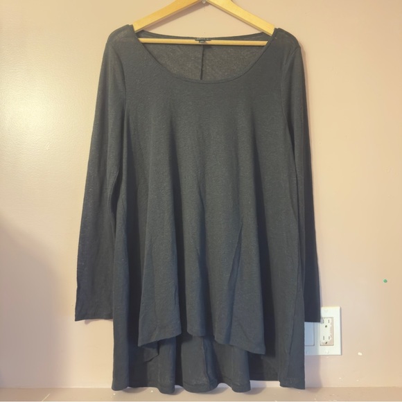 Torrid High and Low 3/4 Sleeve Top Black Women Size 1X - Picture 1 of 8